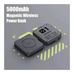 Portable 15W Wireless Fast Charging 5000mAh Magsafe Power Bank For Simultaneous Charging Of Multiple Devices Black